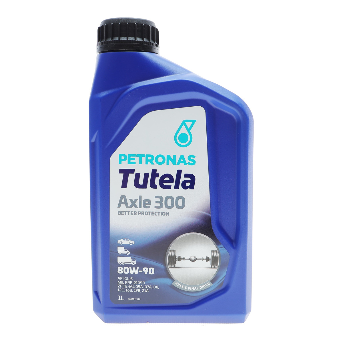 Олива 80W90 TUTELA AXLE 300 (1L) (MAN 342 Type M1/M2/ZF TE-ML 05A/07A/08/12E/16B/19B/21A) (API GL-5) PETRONAS