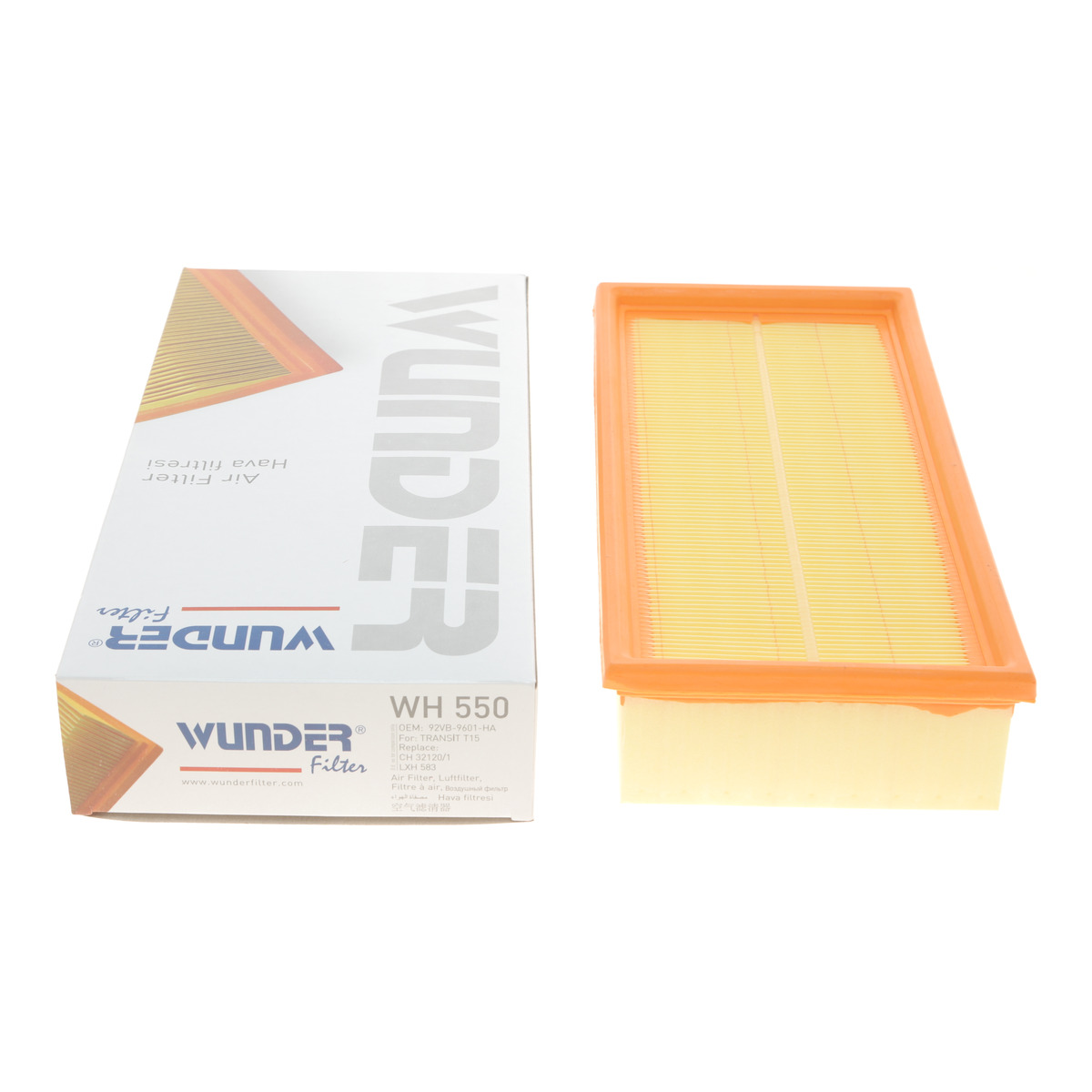 Фільтр повітряний Ford Transit 97-00 (довгий) Wunder Filter