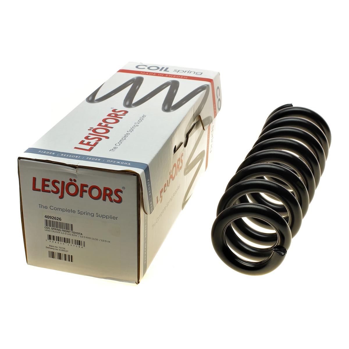 Пружина (передня) Toyota Land Cruiser Prado 3.0D-4D 09-10 (Model VX)/10- (всюдихід закритий) Lesjofors