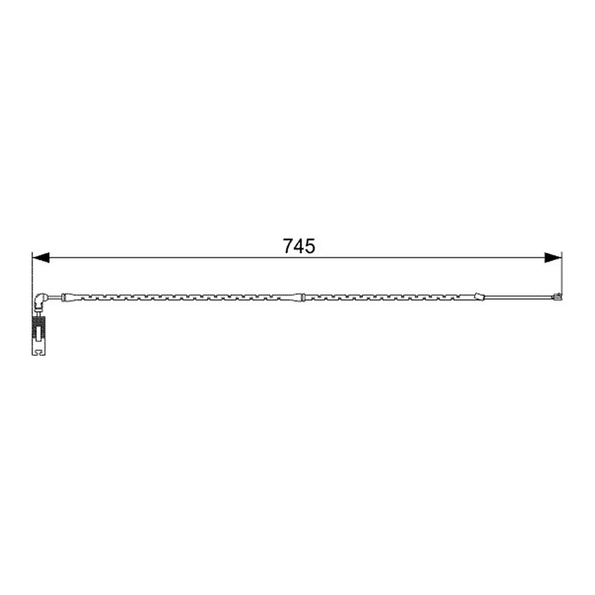 Датчик зносу гальмівних колодок (передніх) BMW X3 (E83) 03-08 (L=740mm) Bosch