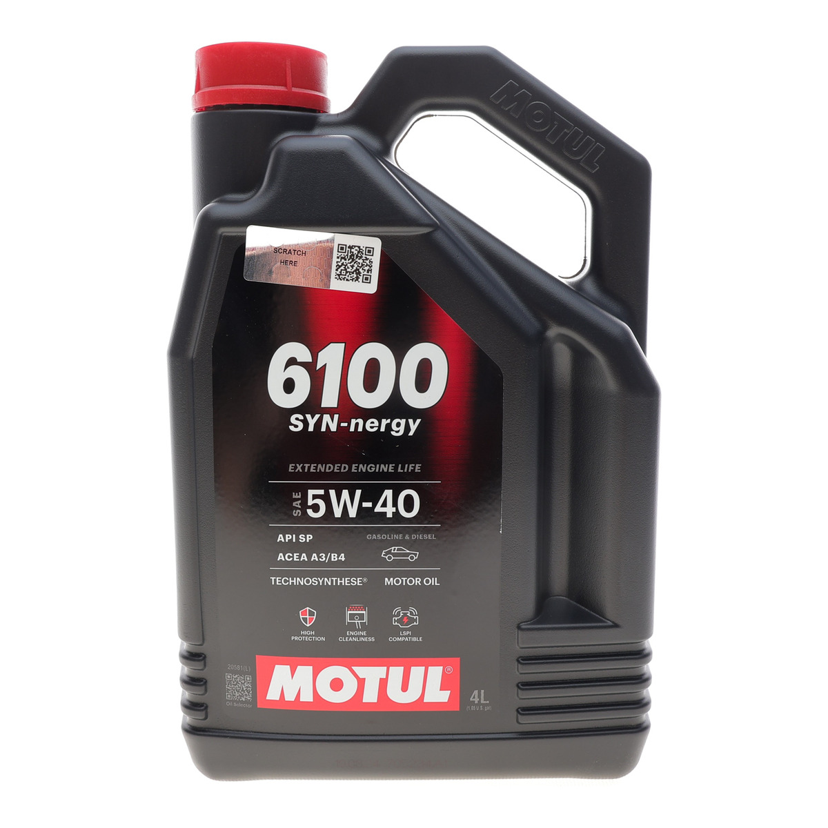 Олива 5W40 Syn-nergy 6100 (4L) (API SP) (ACEA A3/B4) (112962) Motul