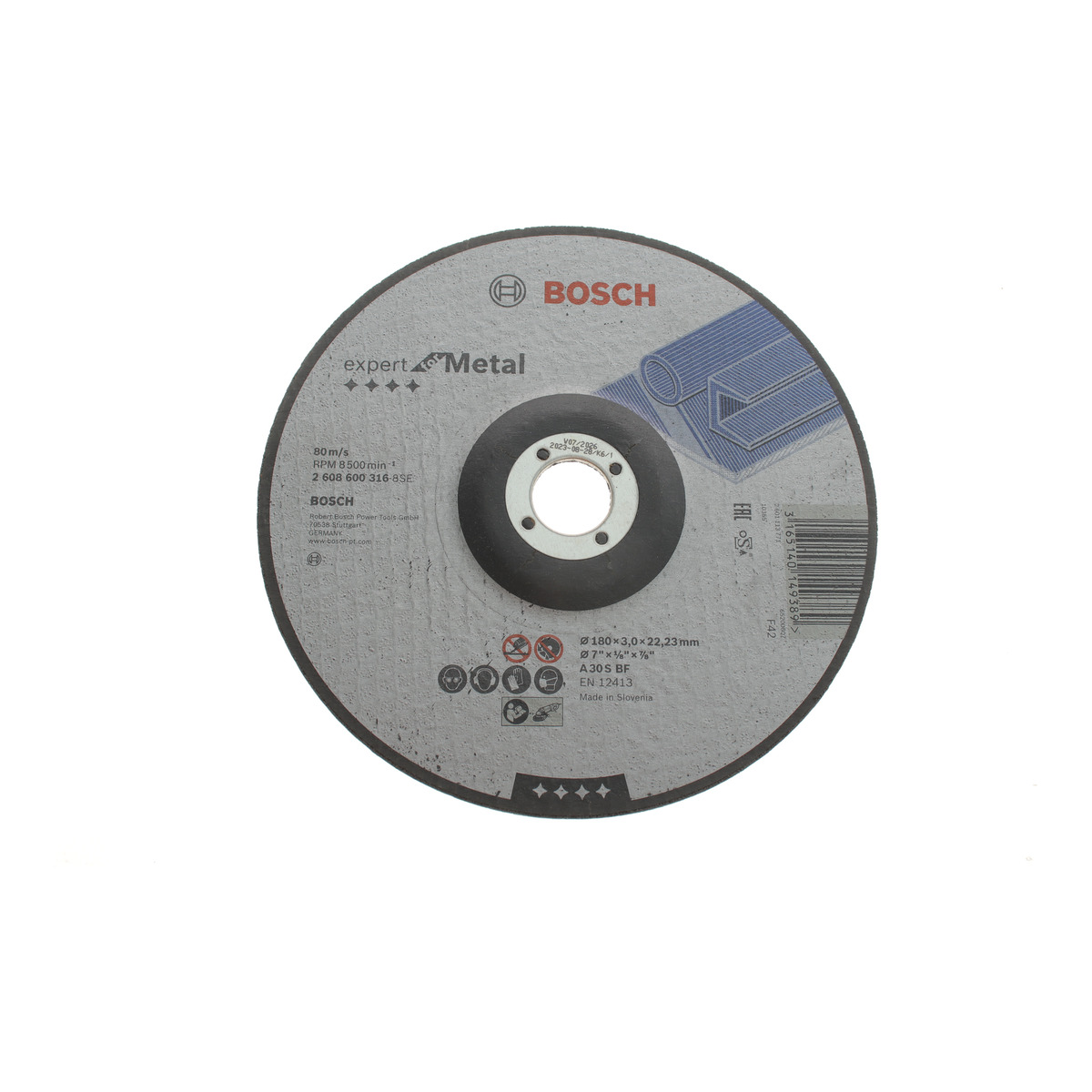 Круг відрізний 180x3x22,23 мм Expert for Metal Bosch