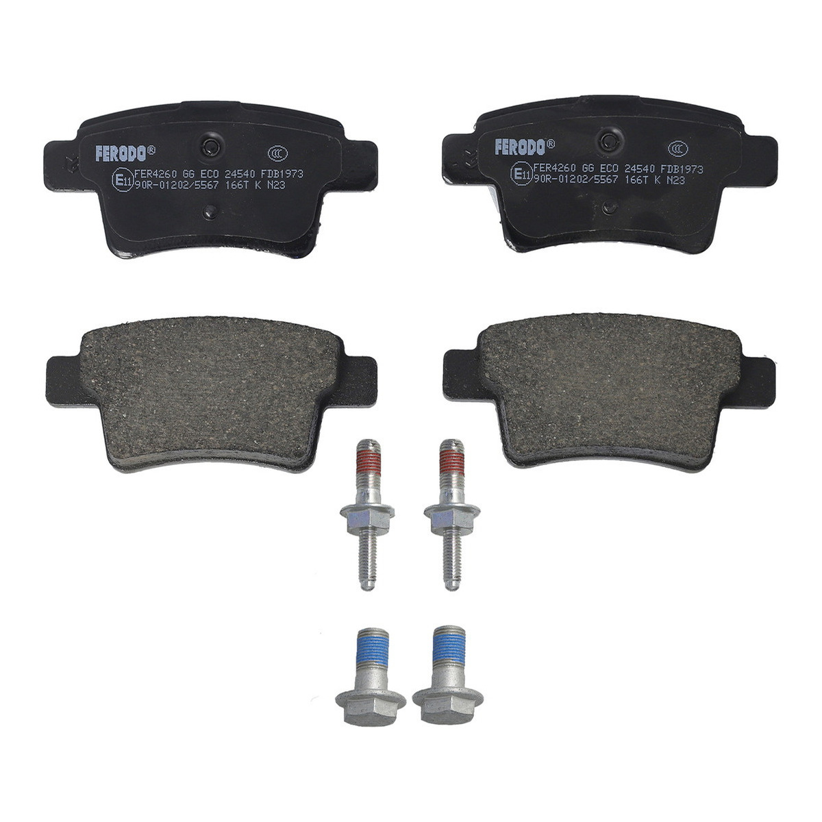Комплект гальмівних колодок задн (з гвинтами гальмівного супорта, із замком), CITROEN C4 GRAND PICASSO I, C4 PICASSO I 1.6-2.0D 10.06-12.13
