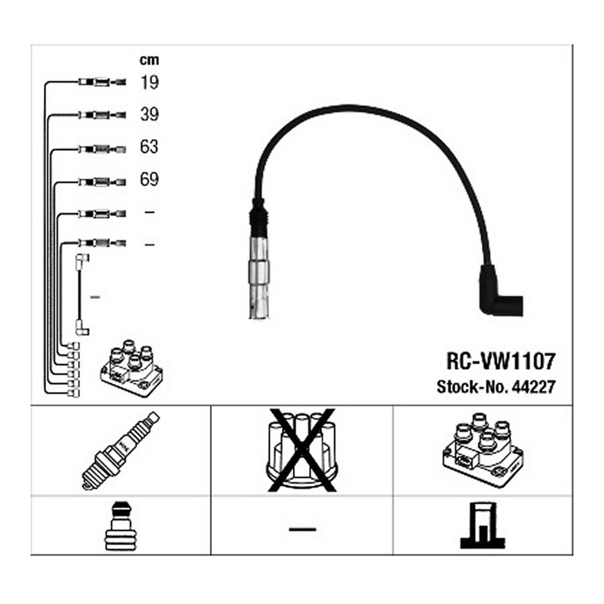 (к-кт) Провода зажигания VW Caddy III 2.0 EcoFuel 06-15