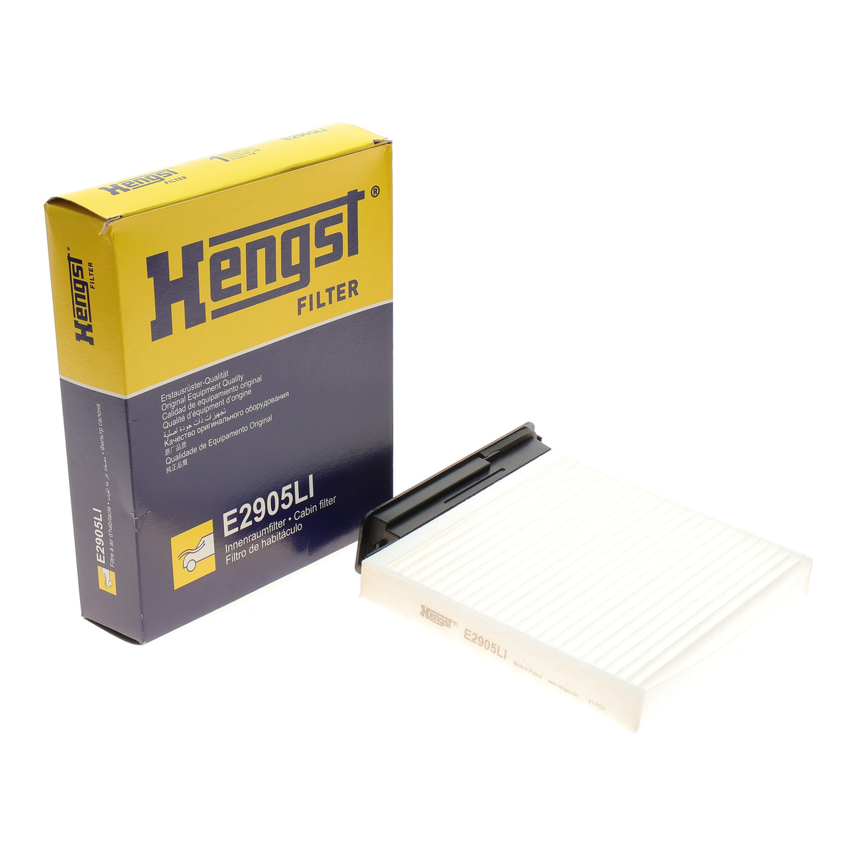 Фільтр салону Renault Clio 05-14/Duster 10-18/Logan 04-/Nissan Micra 03-10/Note 06-13/Almera 12- HENGST FILTER