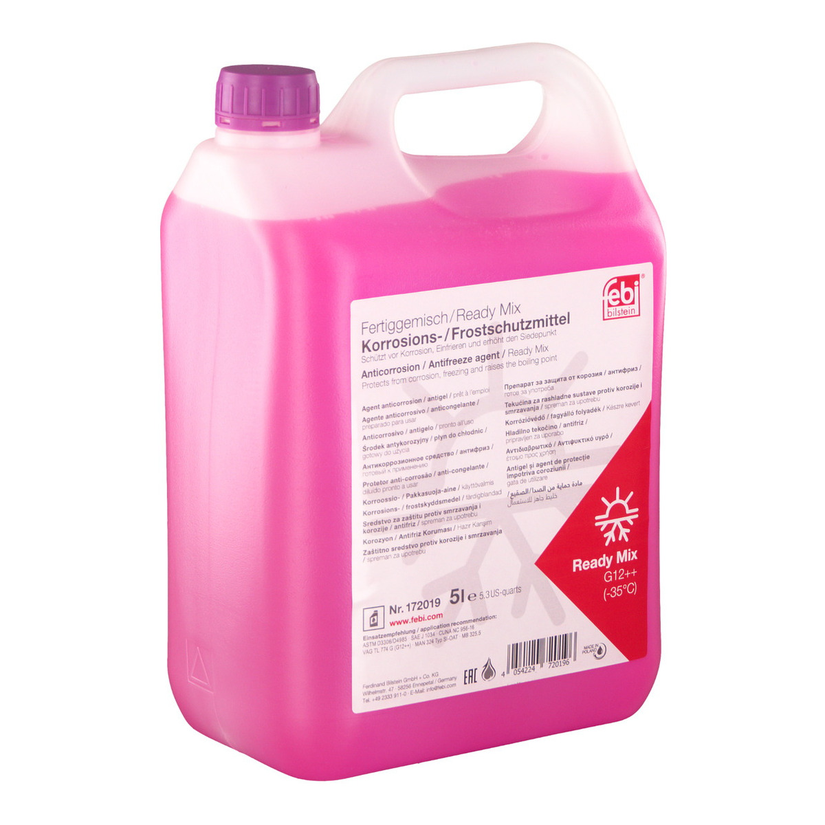 Антифриз (фиолетовый) G12++ (5L) Readymix (MB325.5/MB325.6) (-35°C готовый к применению)