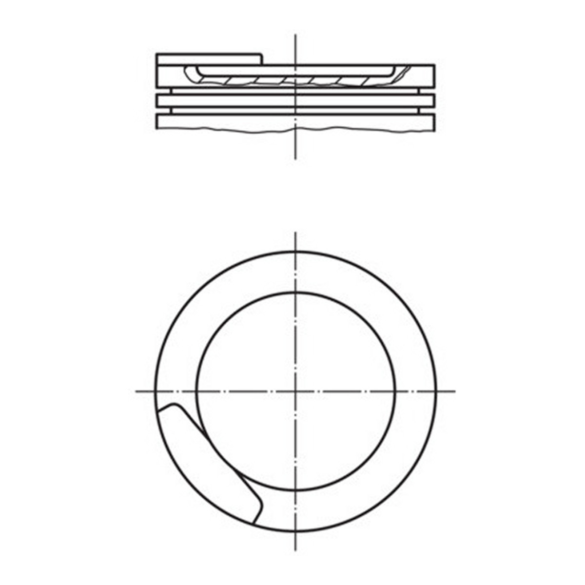 Поршень Opel Astra/Kadett 1.6i 86-05 (79.50mm/+0.5) Mahle