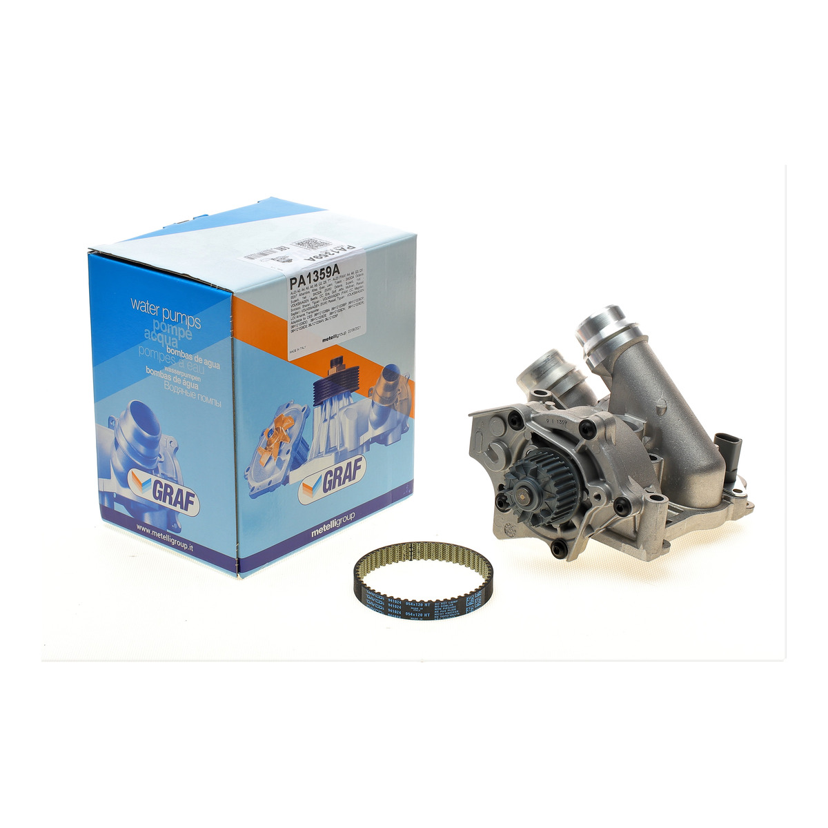 Помпа воды Audi A3-A8/Skoda/Seat/VW 1.8-2.0FSI/TFSI 04- (29z)(B/B)(6 лоп)(с термостатом,датчиком t)