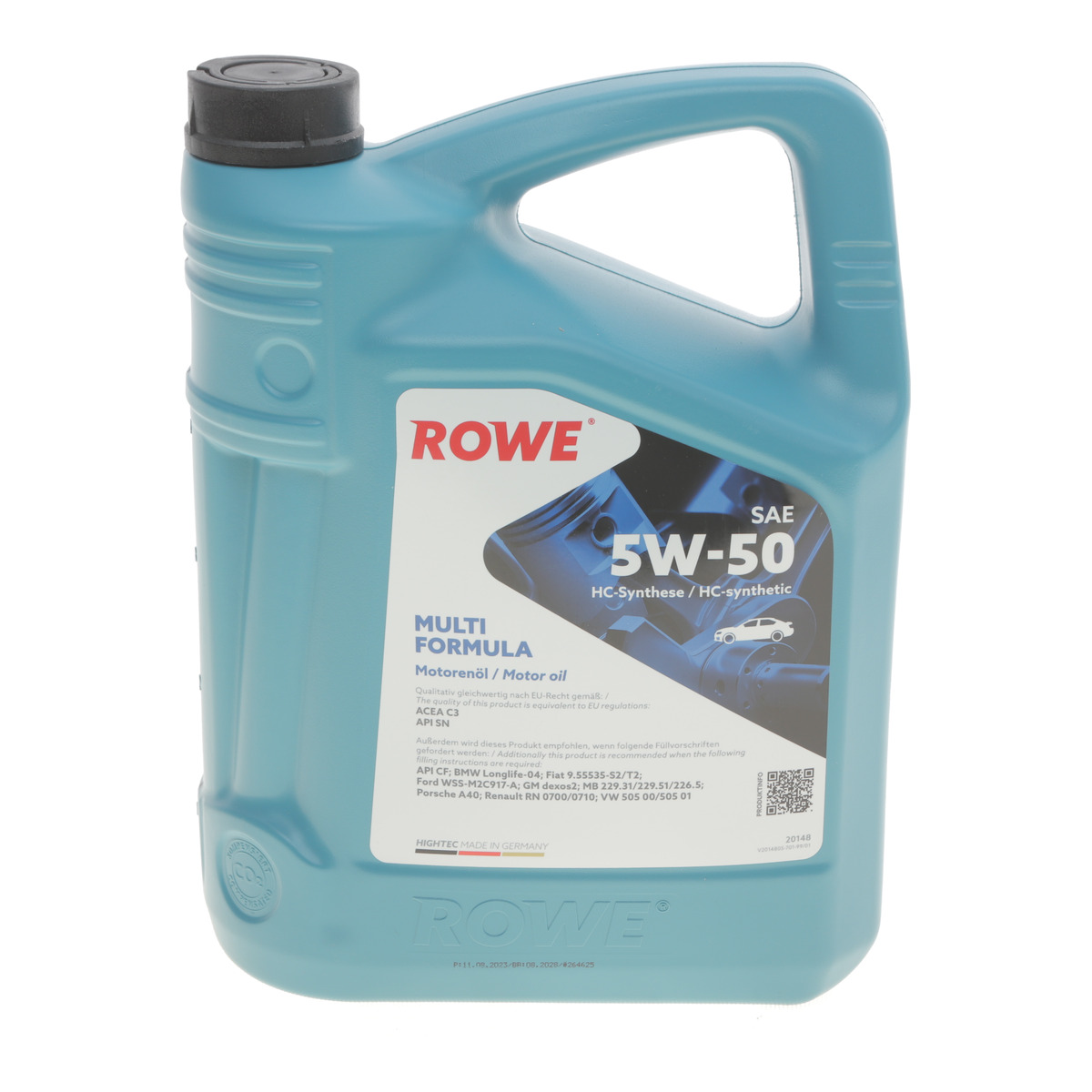 Масло 5W50 HIGHTEC MULTI FORMULA (5L) (VW 502 00/505 00/505 01/MB 229.31/229.51/226.5) (ACEA C3)