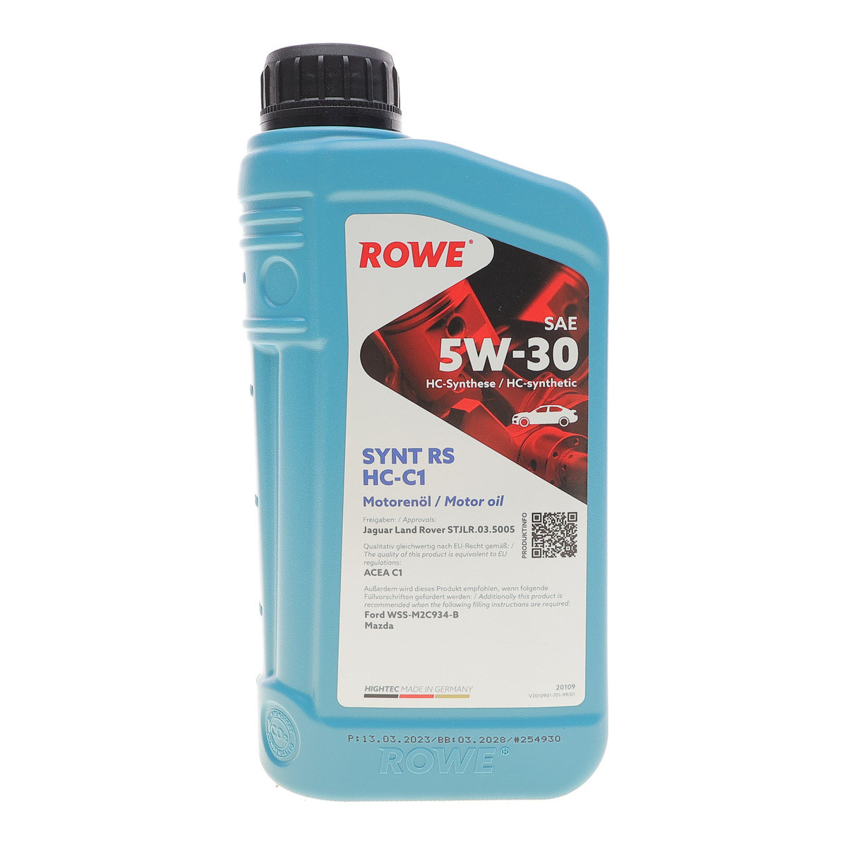 Олива 5W30 HIGHTEC SYNT RS HC-C1 (1L) (Jaguar Land Rover STJLR.03.5005/Ford WSS-M2C934-B/Mazda) ROWE