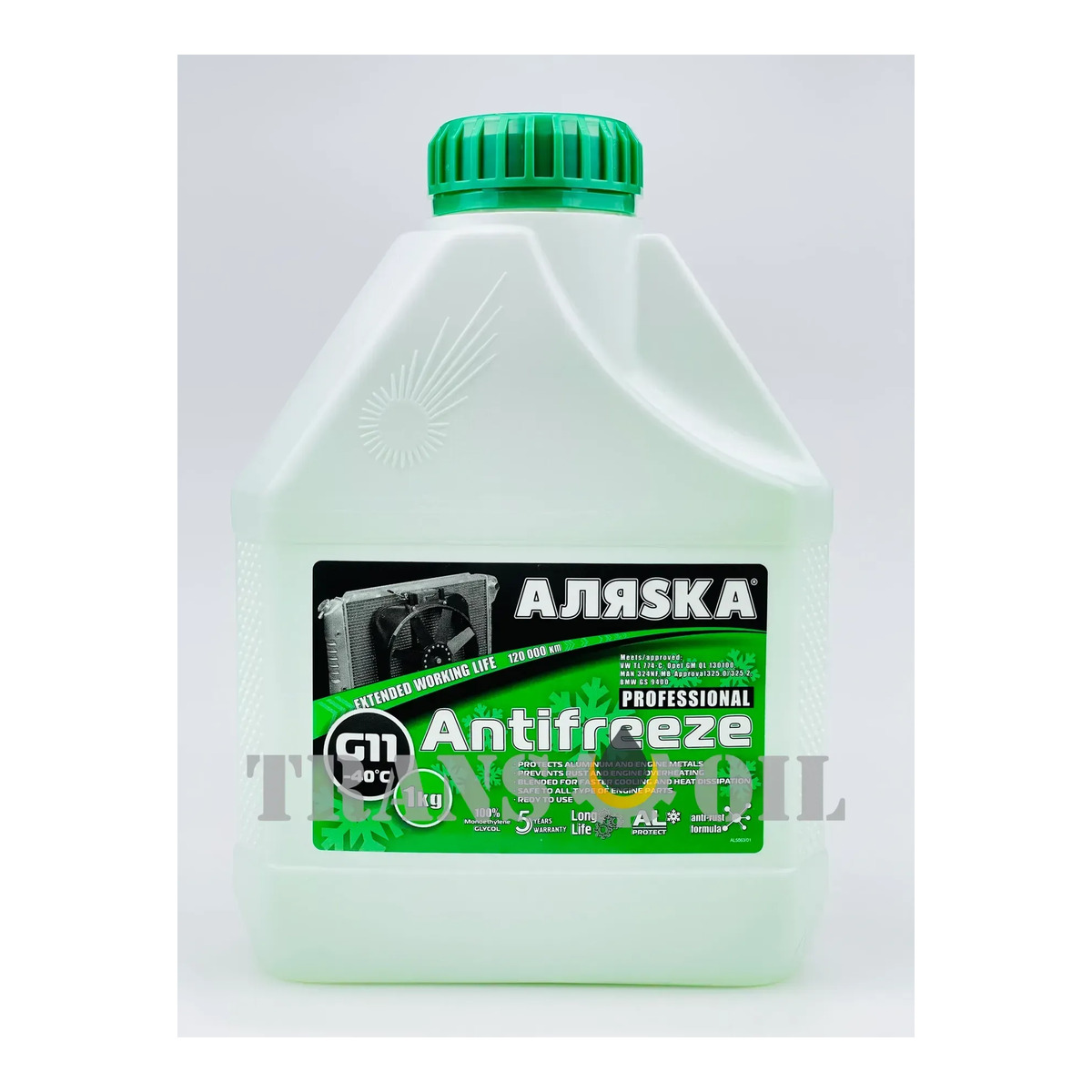АЛЯSKA G11 Антифриз зелений -40 1кг