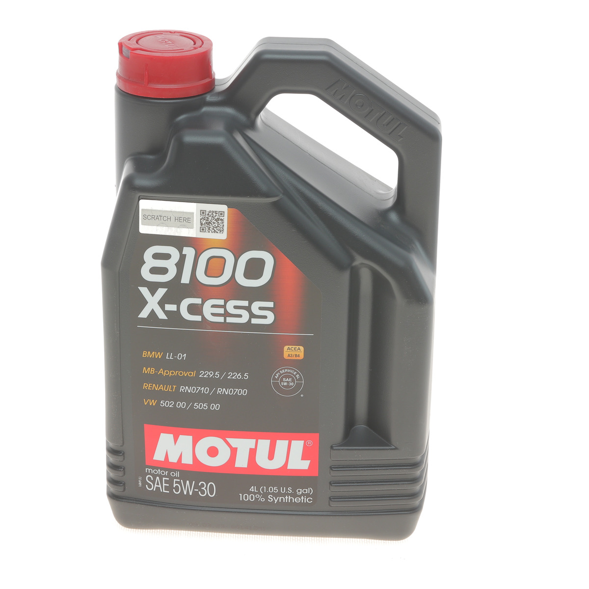 Олива 5W30 X-cess 8100 (4L) (VW 502 00/505 00/MB 229.5/226.5/RN0710-0700/LL-01) (108945) Motul
