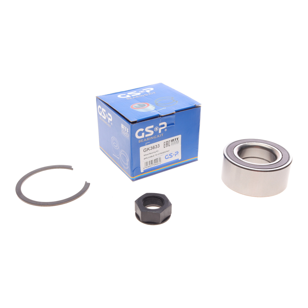 Підшипник маточини (передньої) Fiat Ulysse 02-11 /Citroen C8/Peugeot 807 02- (44x82.5x37)(+ABS)(к-кт) GSP