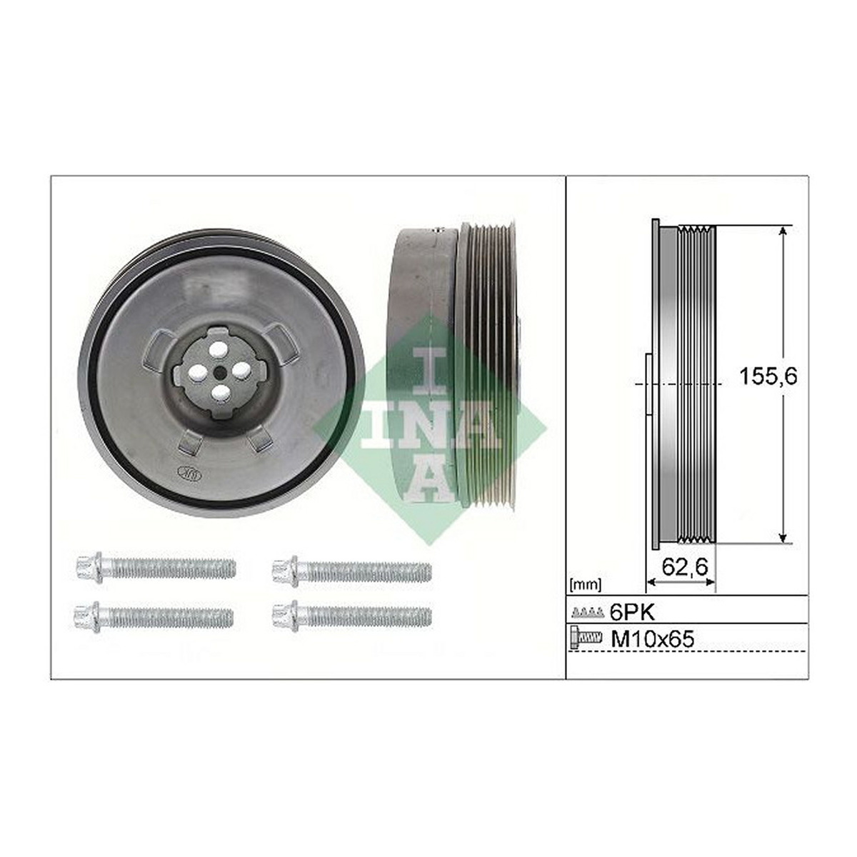 Шків колінвалу BMW X1 (F48) 15- (з болтом), B38 A15 A Schaeffler INA