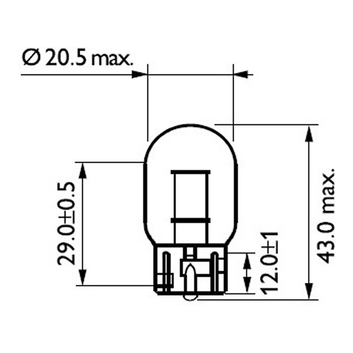 Автолампа 21W