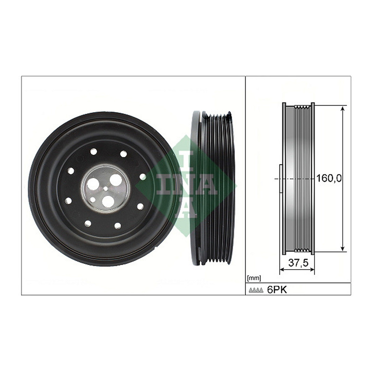 Шків колінвалу Ford Transit 2.0DI/2.0TDCI 00- Schaeffler INA фото 3
