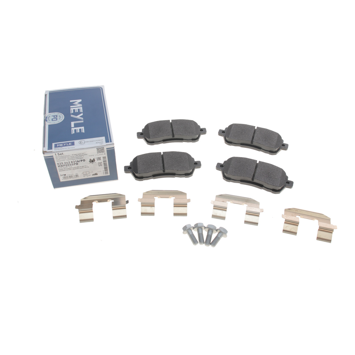 Колодки гальмівні (передні) Ford Fiesta 08- (TRW) Meyle