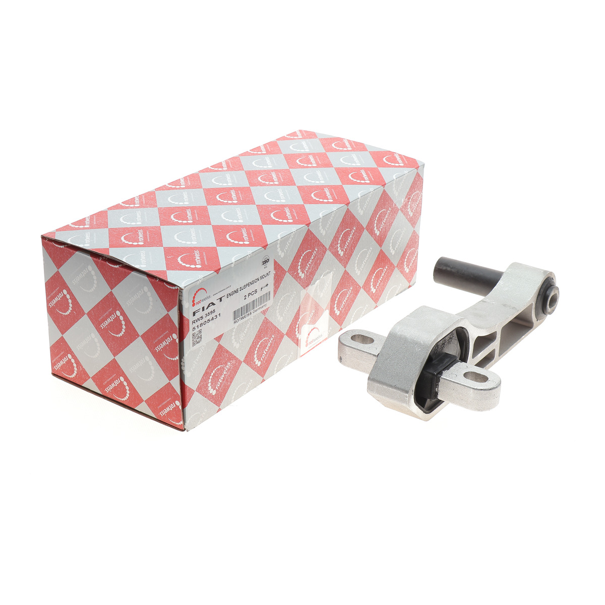 Подушка двигуна (задня/нижня) Citroen Nemo 1.3D Multijet (косточка) Rotweiss