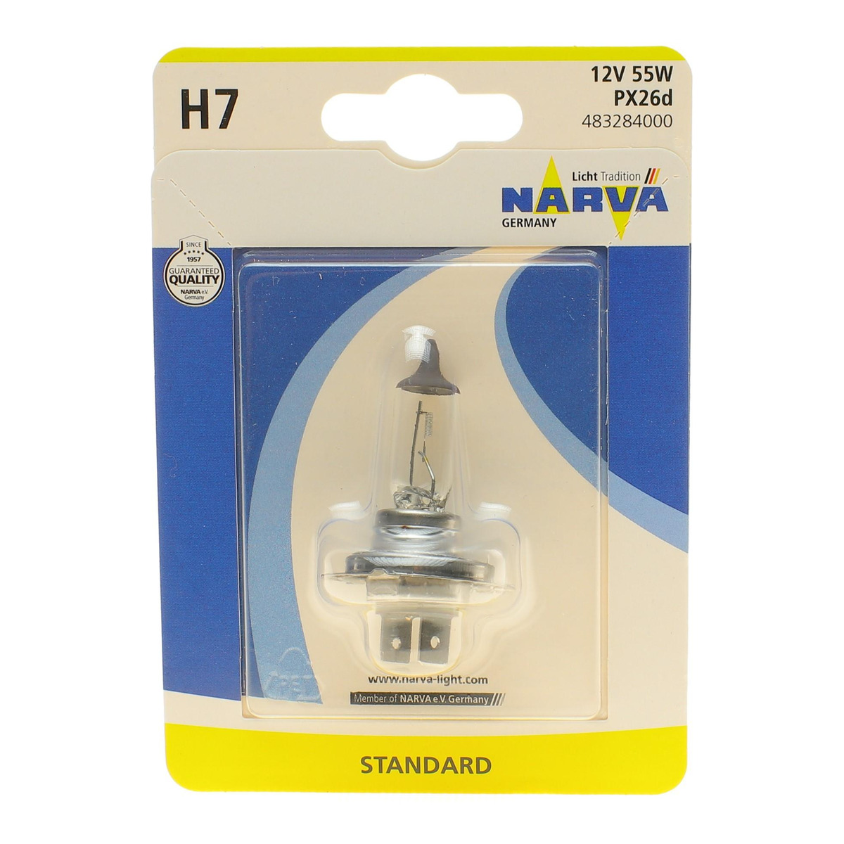 Автолампа H7 12V 55W PX26d Standard (блістер/1шт) Narva