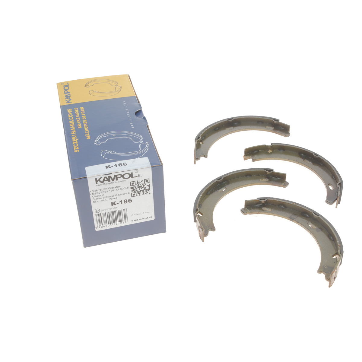 Колодки ручника MB 190 (W201)/E-class (W124/W210) 96-04 (164x20) Kampol