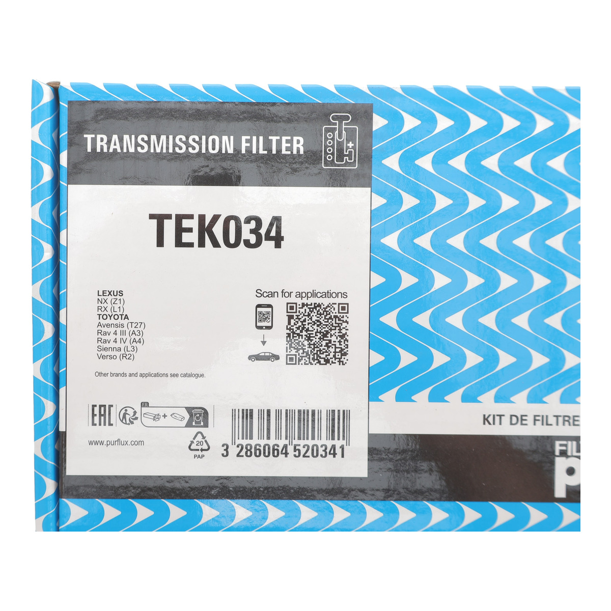 Фільтр АКПП Toyota Avensis/Camry/Rav 4 III/IV 2.0/2.2D/3.5 05- (к-кт) Purflux