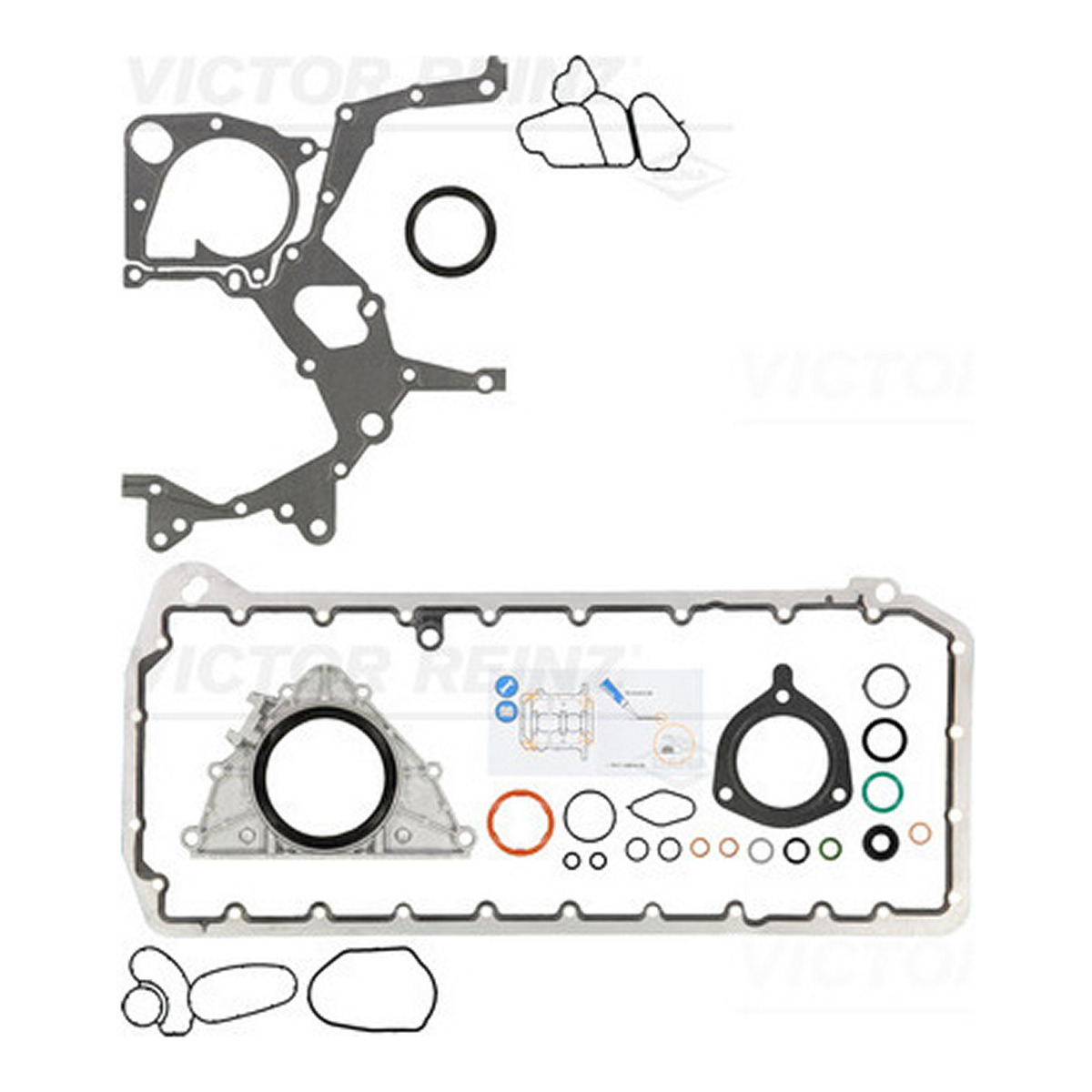 Комплект прокладок (нижній) BMW X5 (E70)/X6 (E71/E72) 07-13, M57/N57 REINZ