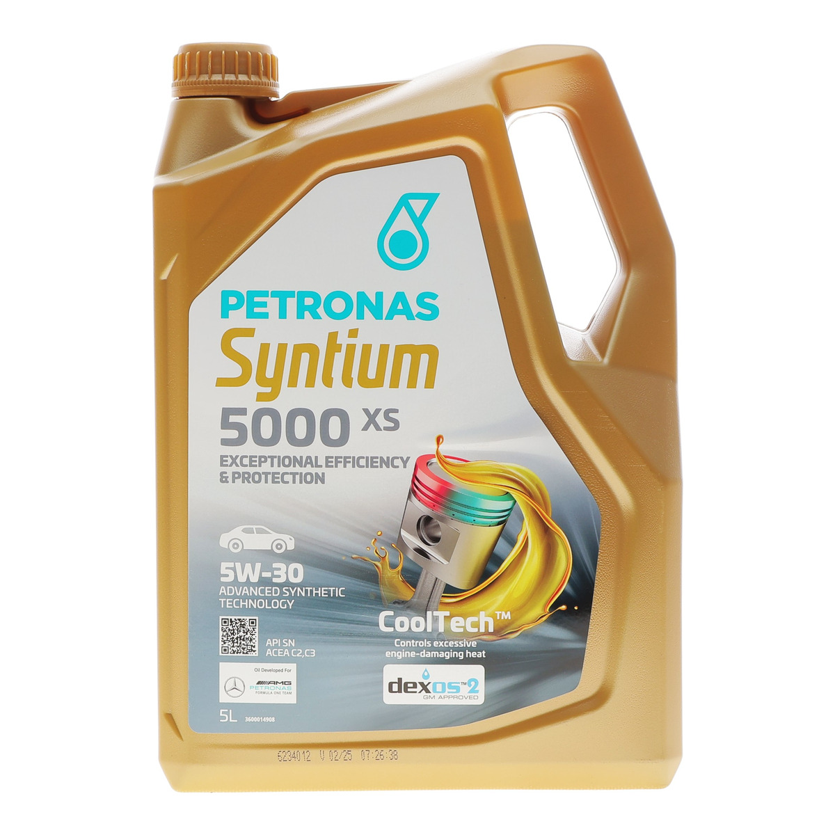 Олива 5W30 SYNTIUM 5000 XS (5L) GM Dexos 2 (API SN/ACEA C2/C3) (з-на на 71235M12EU) = 70660M12EU PETRONAS