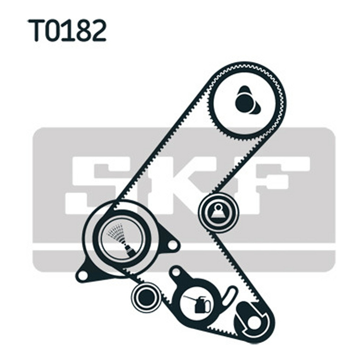 Комплект ГРМ (ремінь + ролик) CHEVROLET CRUZE, TRAX, OPEL ASTRA G, ASTRA H, ASTRA H CLASSIC, ASTRA H GTC, ASTRA J, ASTRA J GTC, COMBO, COMBO TOUR, CORSA C, CORSA D, MERIVA A, MERIVA B 1.7D 02.00-