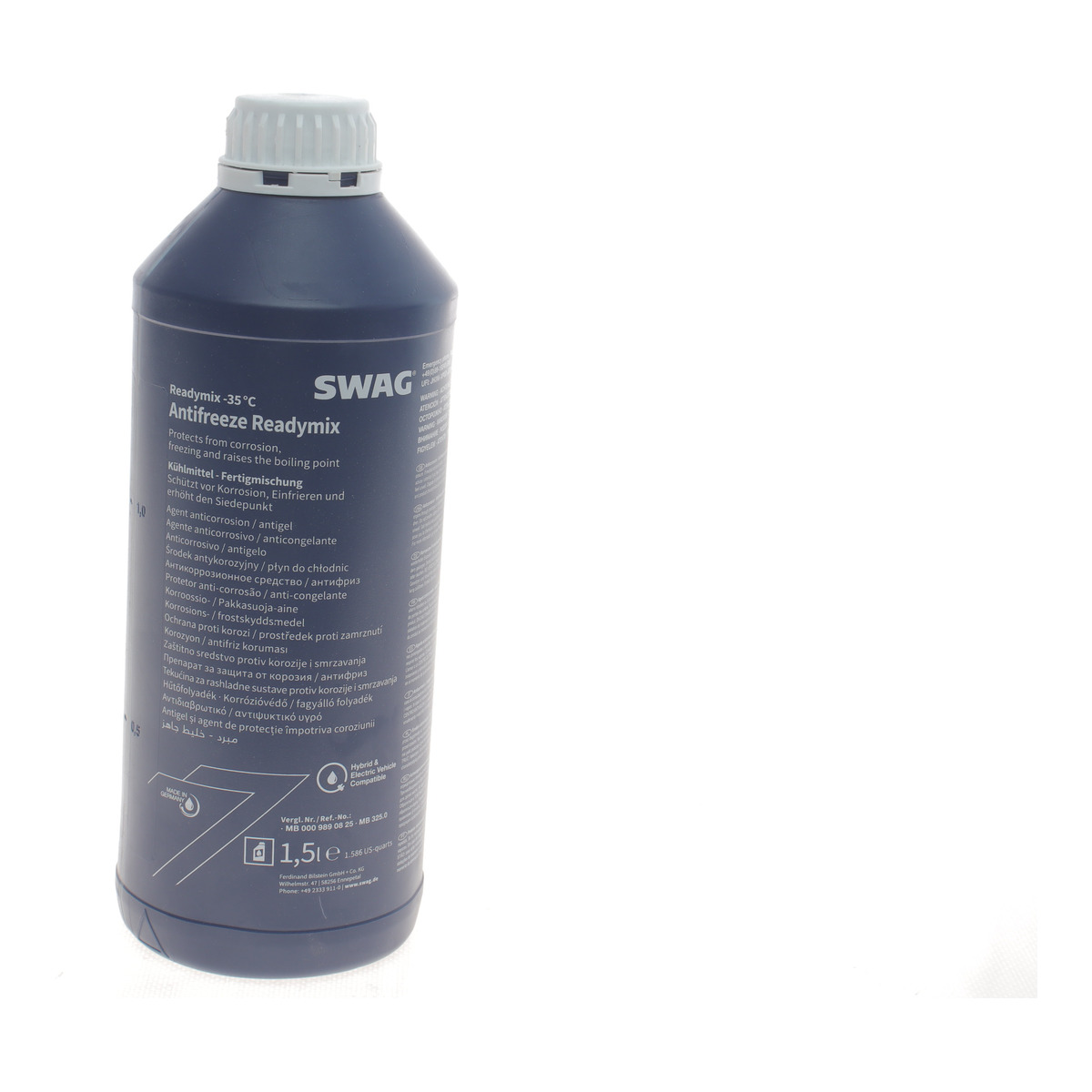 Антифриз (синій) G11 (1,5 л) (MB325.0) (-30°C готовий до застосування) Swag