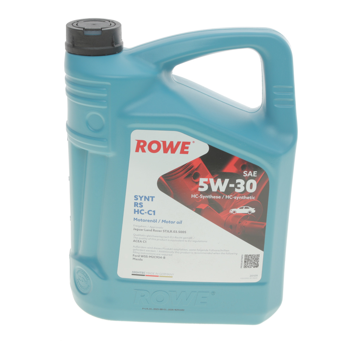 Олива 5W30 HIGHTEC SYNT RS HC-C1 (5L) (Jaguar Land Rover STJLR.03.5005/Ford WSS-M2C934-B/Mazda) ROWE