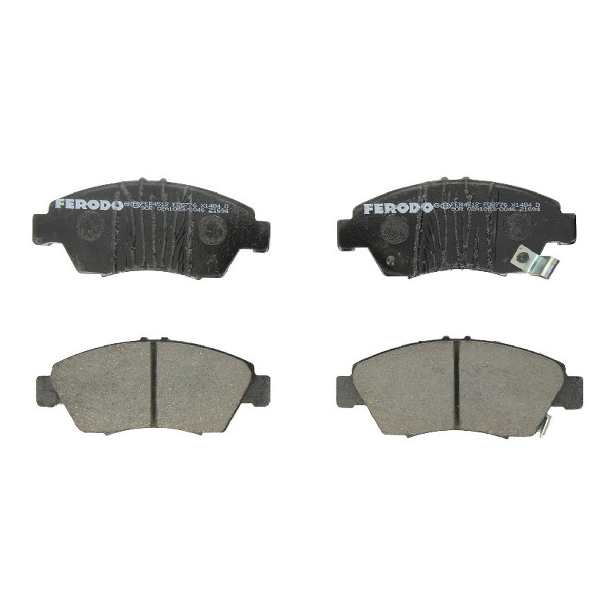 Комплект гальмівних колодок передн , HONDA CIVIC V, CIVIC VI, CIVIC VII, CIVIC VIII, CRX III, DOMANI, JAZZ II, JAZZ III, ORTHIA / PARTNER 1.3-1.7 10.91-06.14
