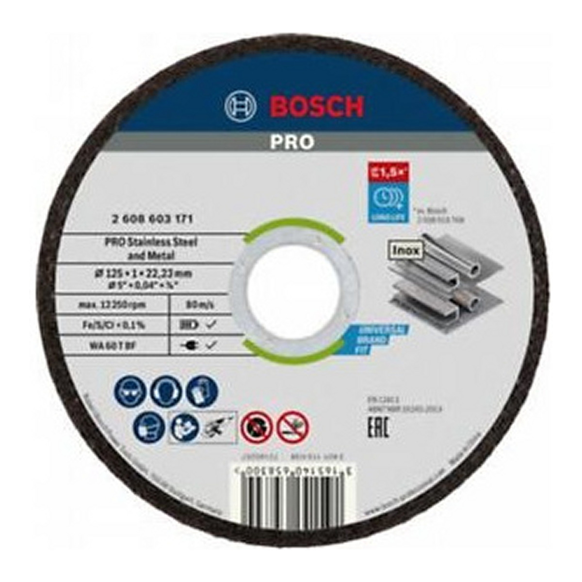 Круг відрізний 125x1x22,23 мм Bosch