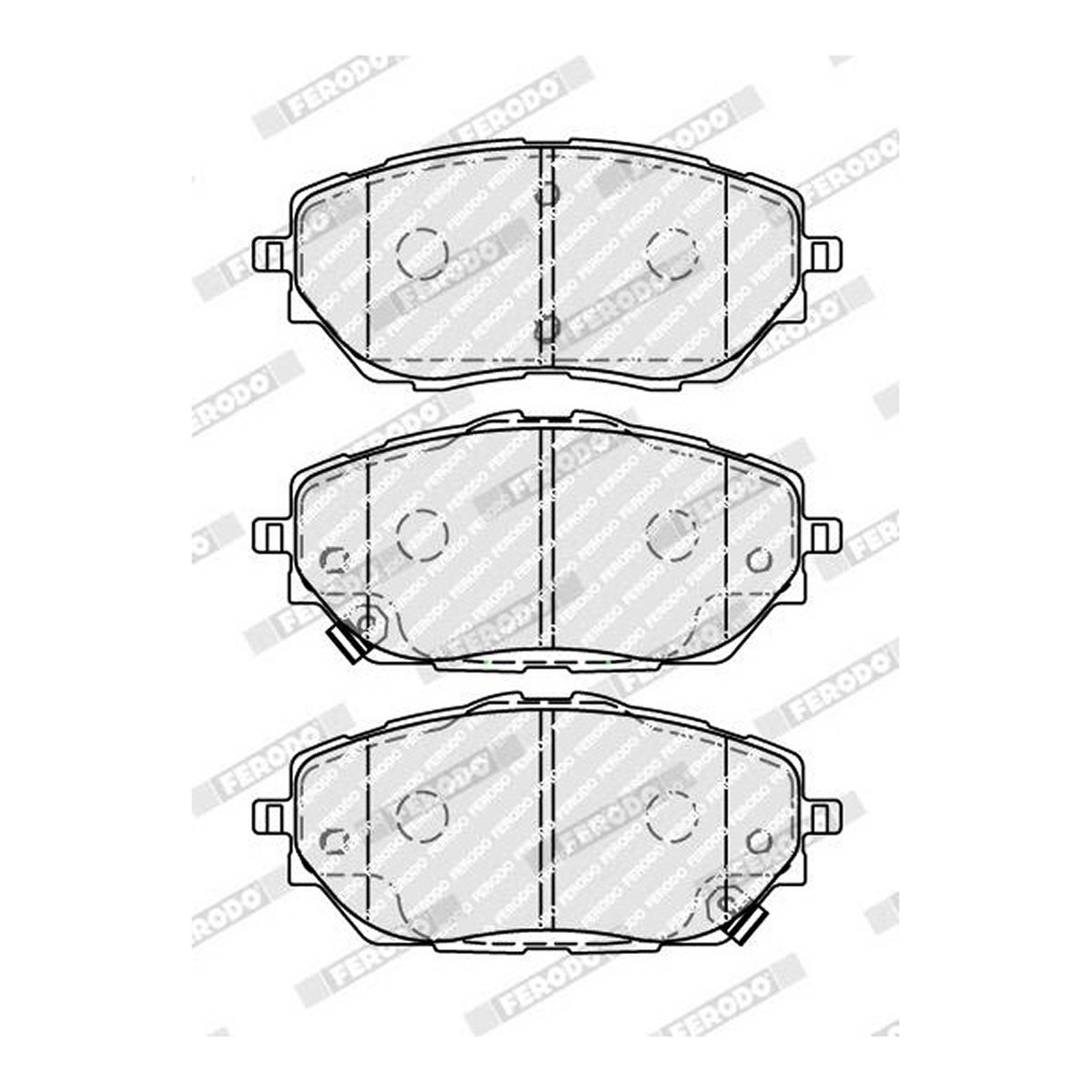 Комплект гальмівних колодок передн , TOYOTA C-HR, COROLLA 1.2-2.0H 10.16-