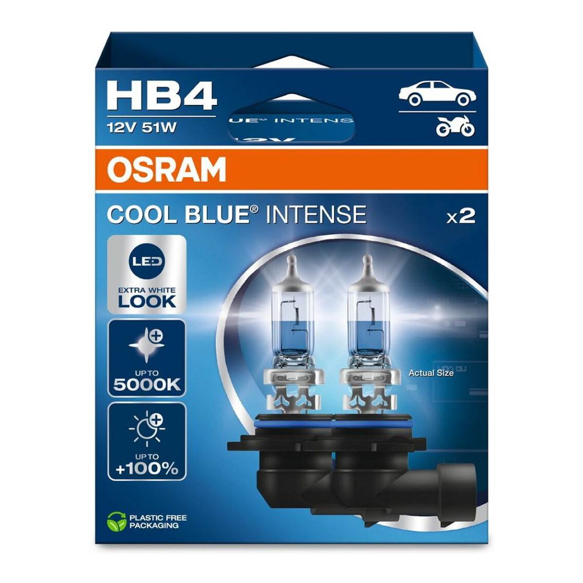 Лампа (Набір 2шт) HB4 12В 51Вт P22D Cool Blue Intense NextGen 5000K