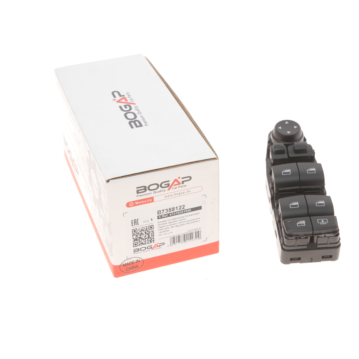 Кнопка склопідіймача (L) BMW 5 (F10) 11-16 B47/N20/N47/N52/N53/N55/N57/S63 (блок) BOGAP