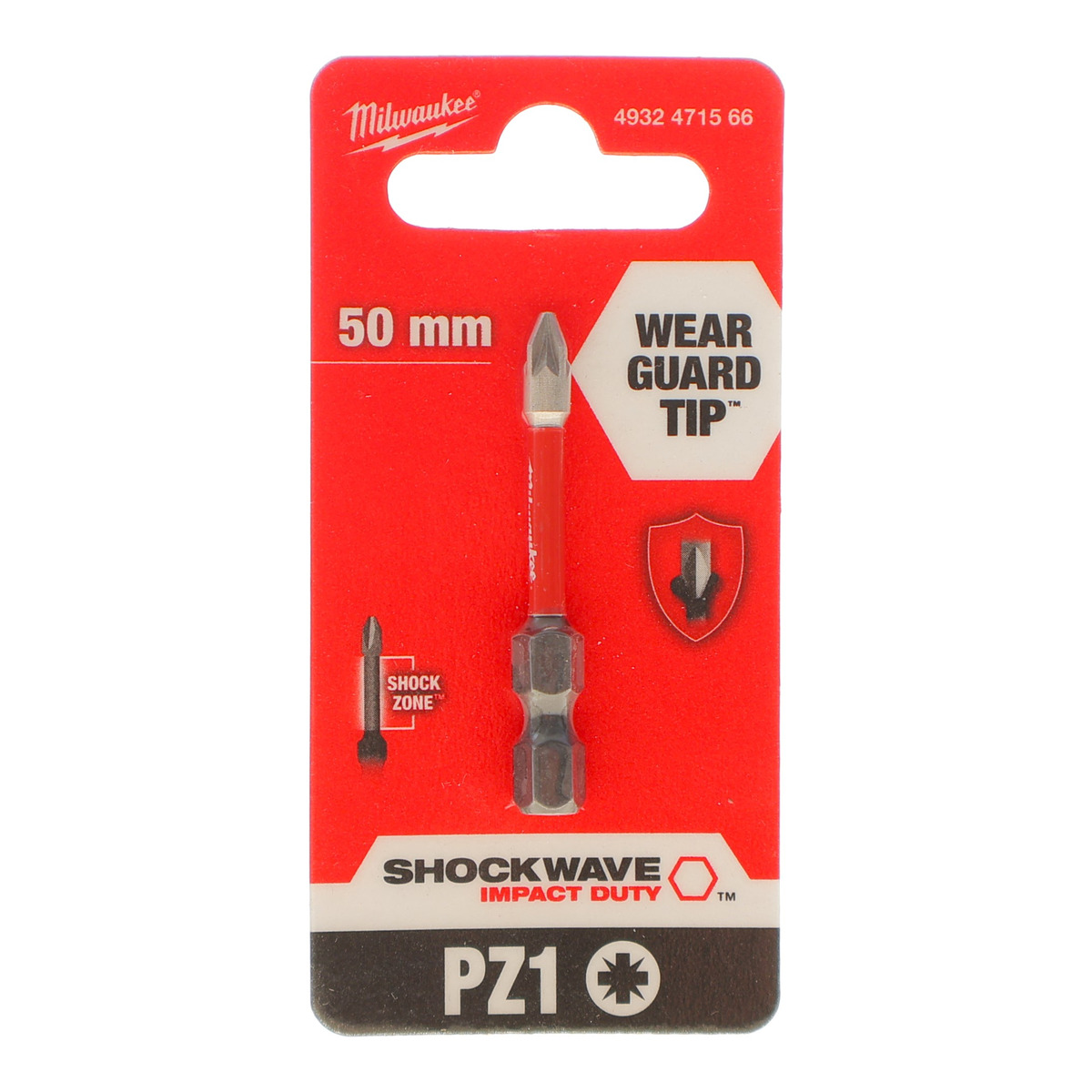 Біта SHOCKWAVE 1/4" PZ1 x 50mm Milwaukee
