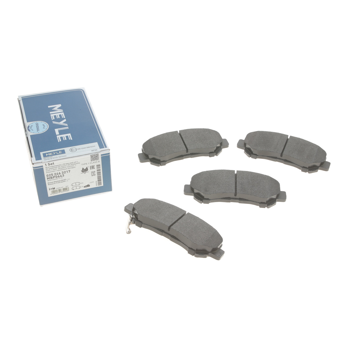 Колодки тормозные (передние) Nissan Qashqai/X-Trail 07- (Akebono)