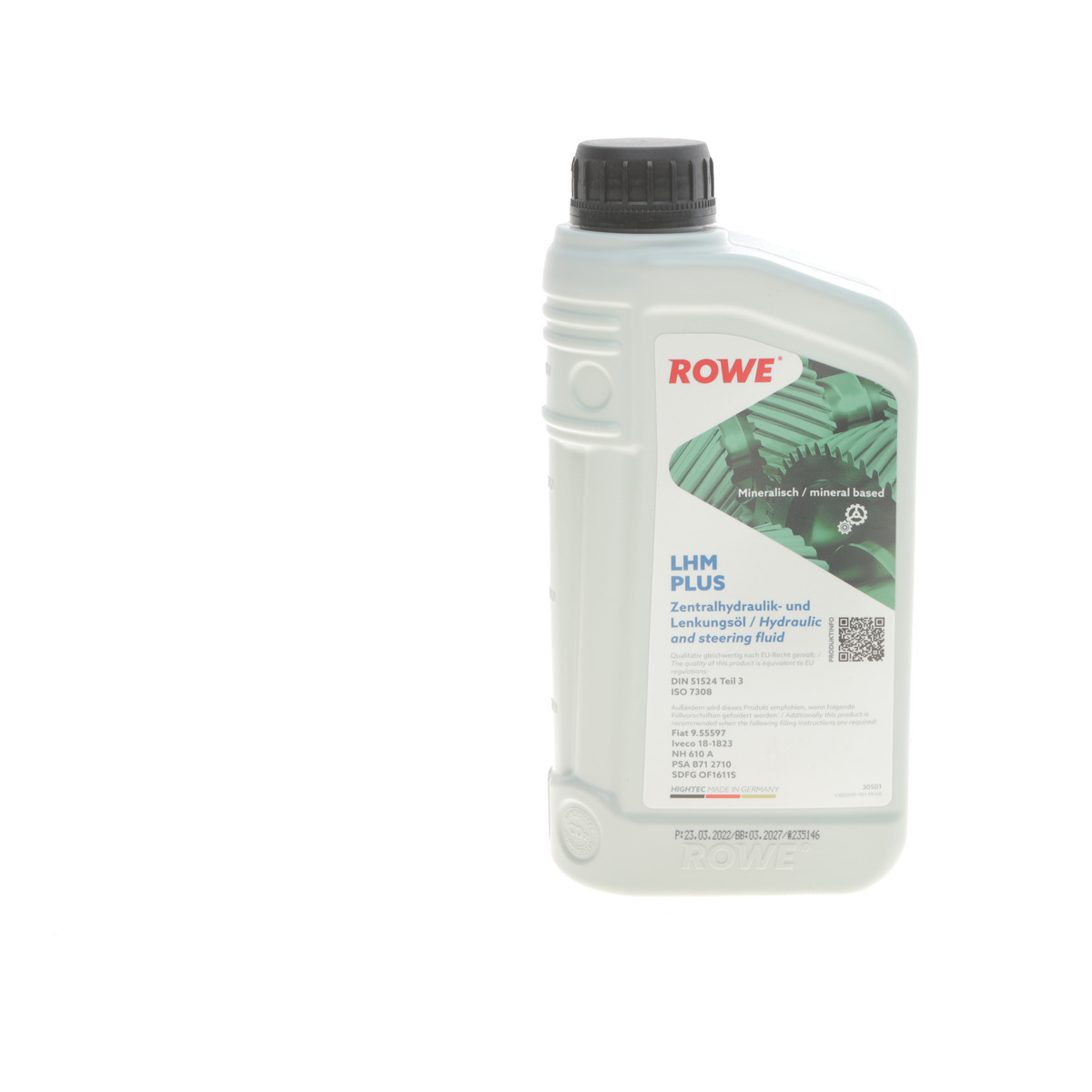 Рідина для гідросистеми HIGHTEC LHM PLUS (1L) (мінеральна) (зеленый) ROWE