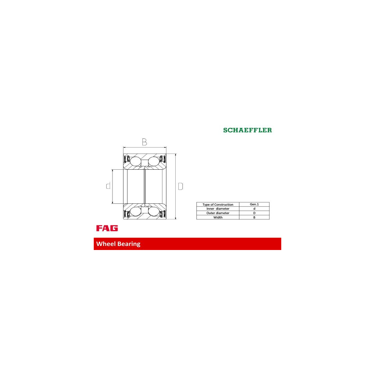 Підшипник маточини (передньої) VW Golf/Passat 1.9-2.8 88-97 (40х72.06х37)(к-кт)
