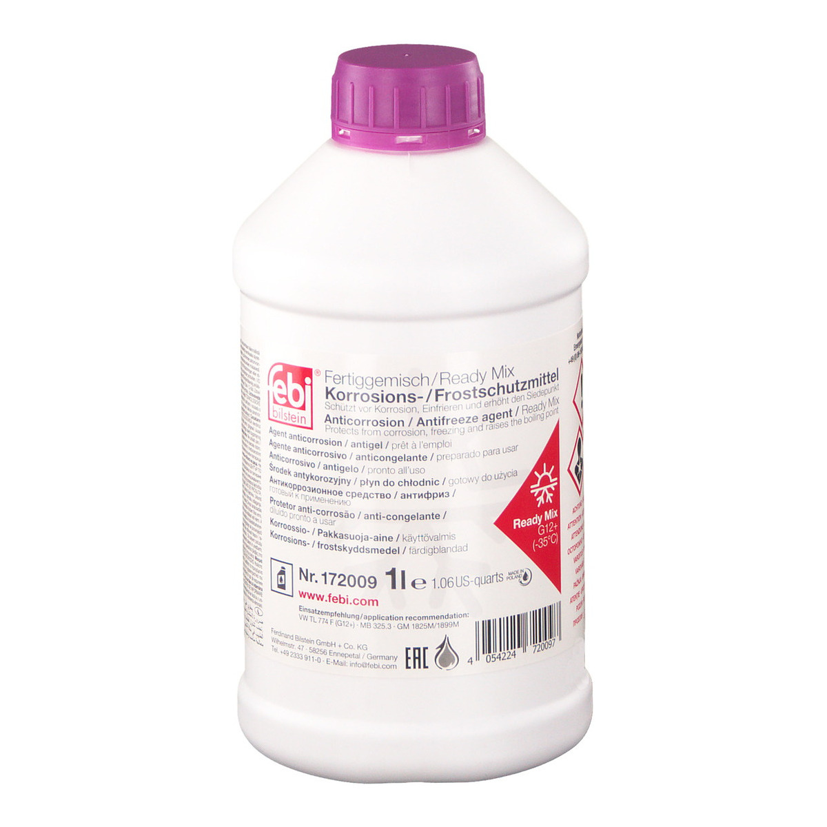 Антифриз (фиолетовый) G12+ (Readymix -35°C готовый к применению) (1L)