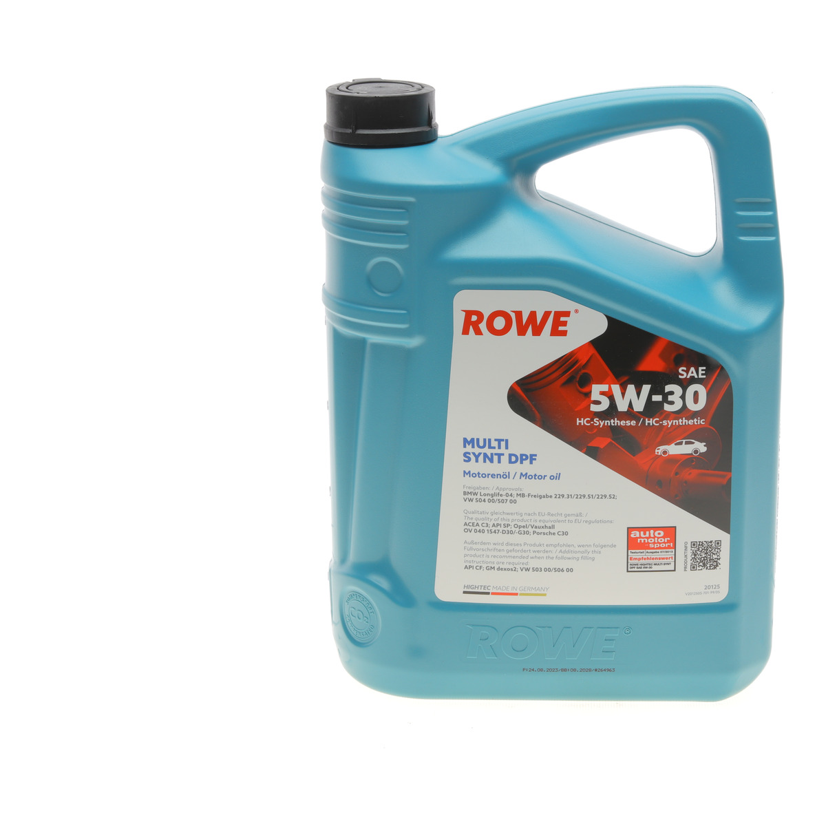 Олива 5W30 HIGHTEC MULTI SYNT DPF (5L) (BMW LL-04/MB229.51/229.31/229.52/VW504 00/507 00/GM dexos2) ROWE