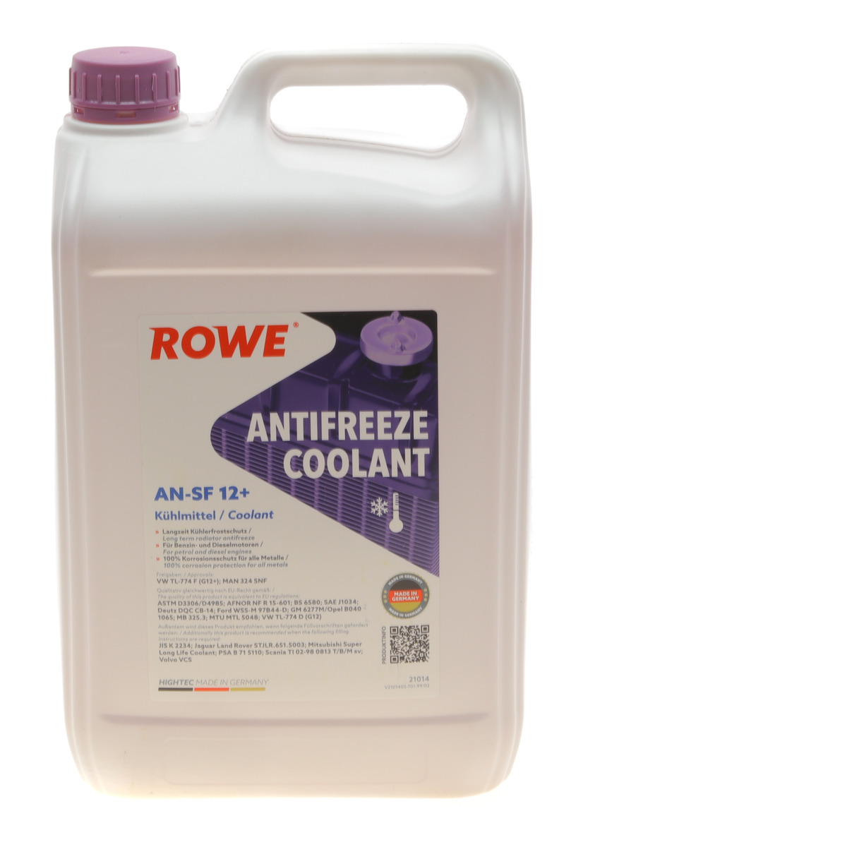 Антифриз (фіолетовий) G12/G12+ (5L) AN-SF 12+ HIGHTEC ANTIFREEZE (концентрат) ROWE