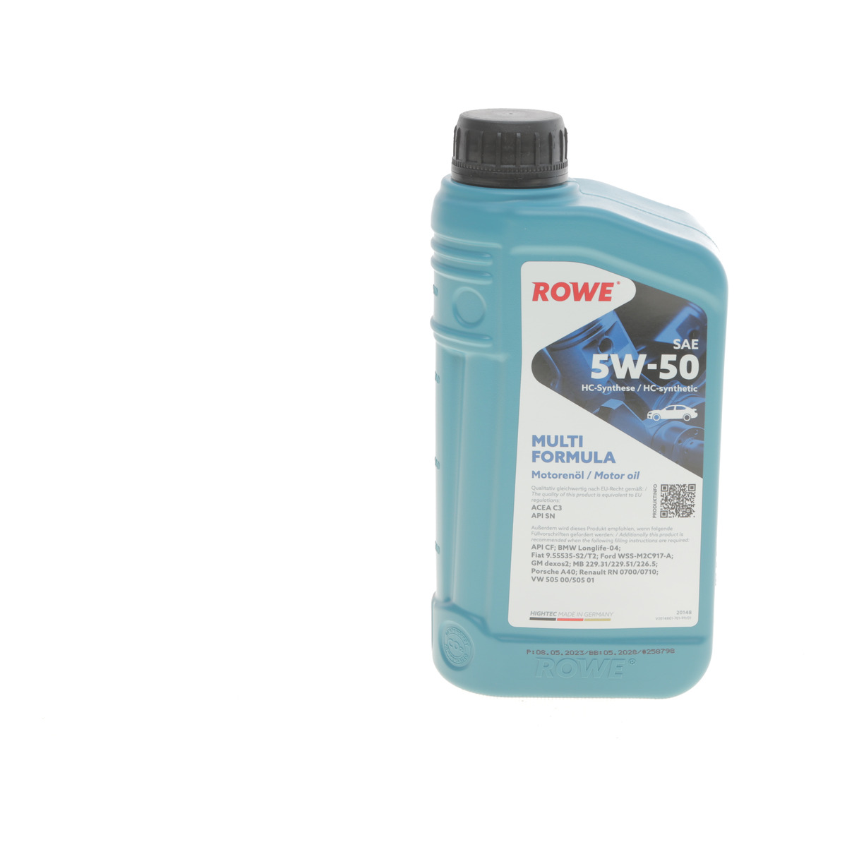 Олива 5W50 HIGHTEC MULTI FORMULA (1L) (VW 502 00/505 00/505 01/MB 229.31/229.51/226.5) (ACEA C3) ROWE