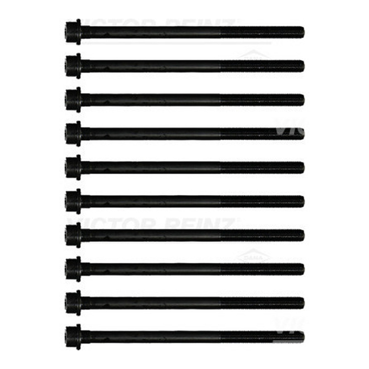 Комплект болтів з головкою системи TORX з чорного металу