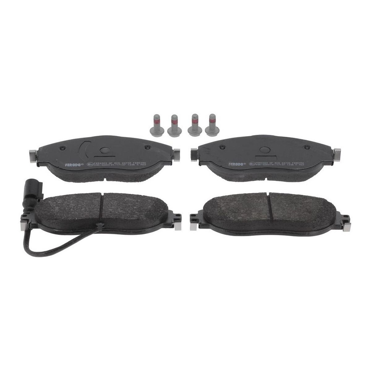 Комплект гальмівних колодок передн , AUDI A3, A3 ALLSTREET, Q2, Q3, CUPRA ATECA, FORMENTOR, LEON, LEON SPORTSTOURER, SEAT ALHAMBRA, LEON, LEON SC, LEON ST, TARRACO, SKODA KODIAQ I 1.0-3.6 02.08-