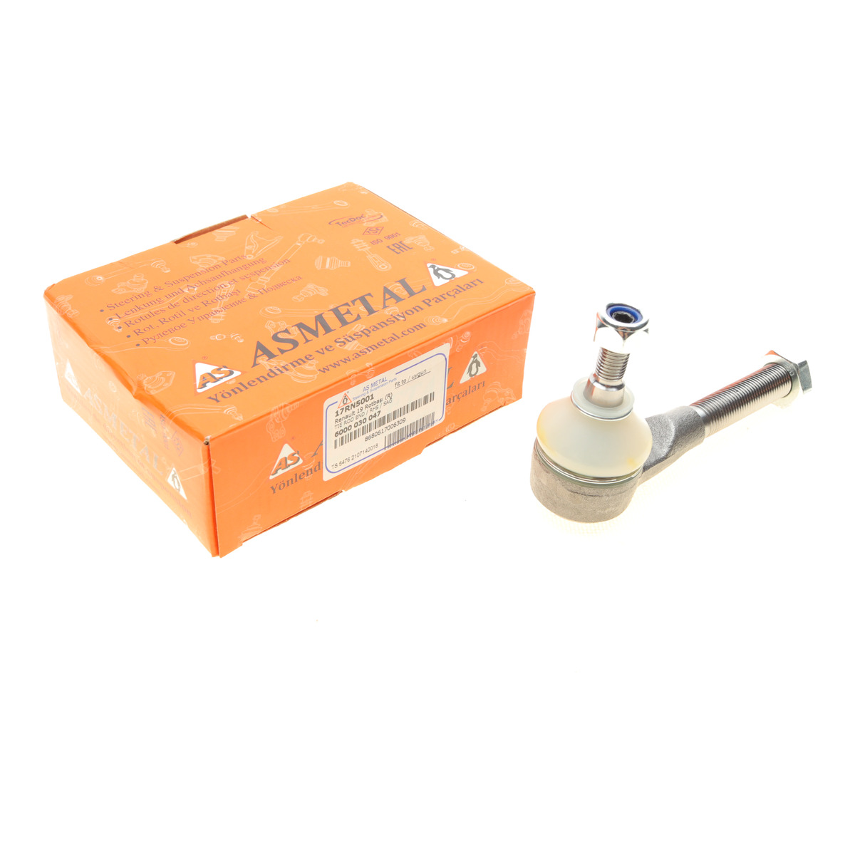 Наконечник тяги рульової (R) Renault 19 I/II/19 I Chamade/II Chamade 88-96 (поперечної) ASMETAL