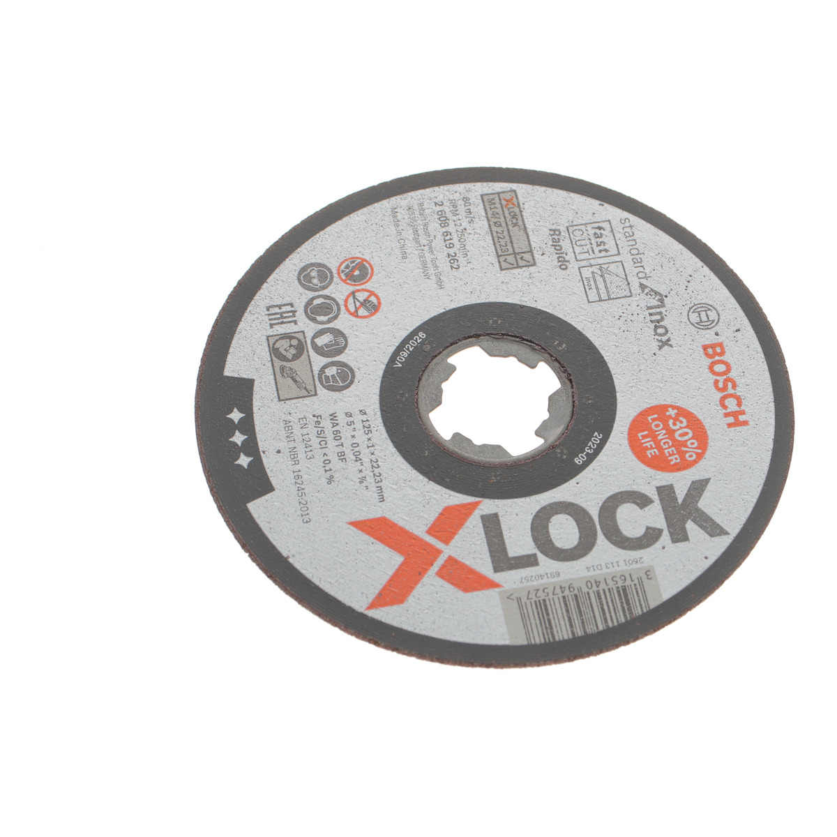 Круг відрізний 125 x1x22,23 мм X-LOCK Standard for Inox Bosch