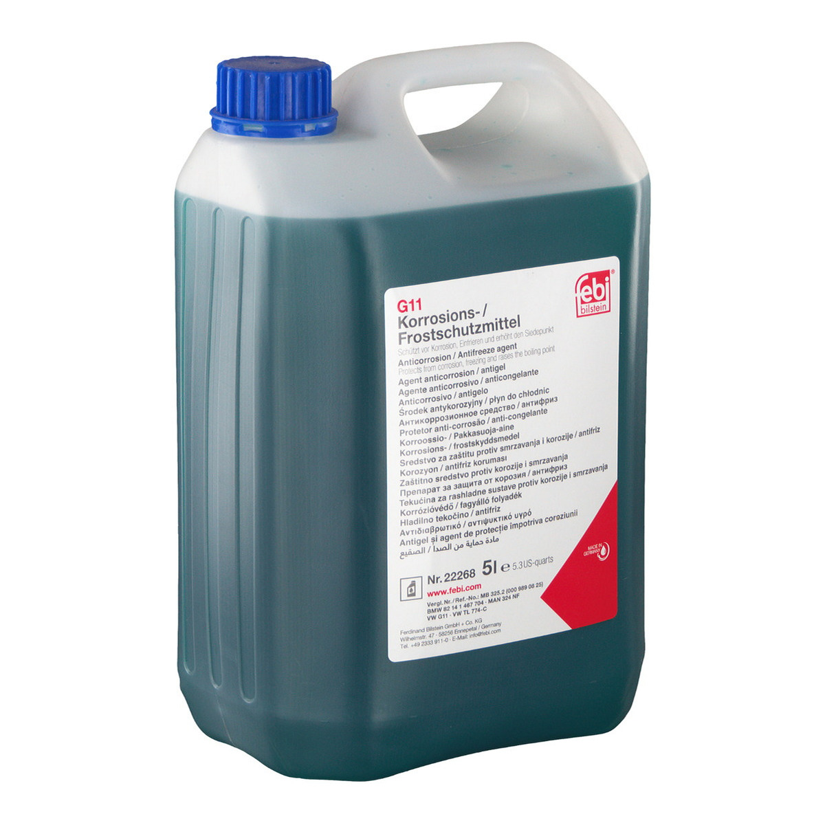 Антифриз (синій) G11 (5L) (MB325.0/TL-774C) (Концентрат) Febi Bilstein