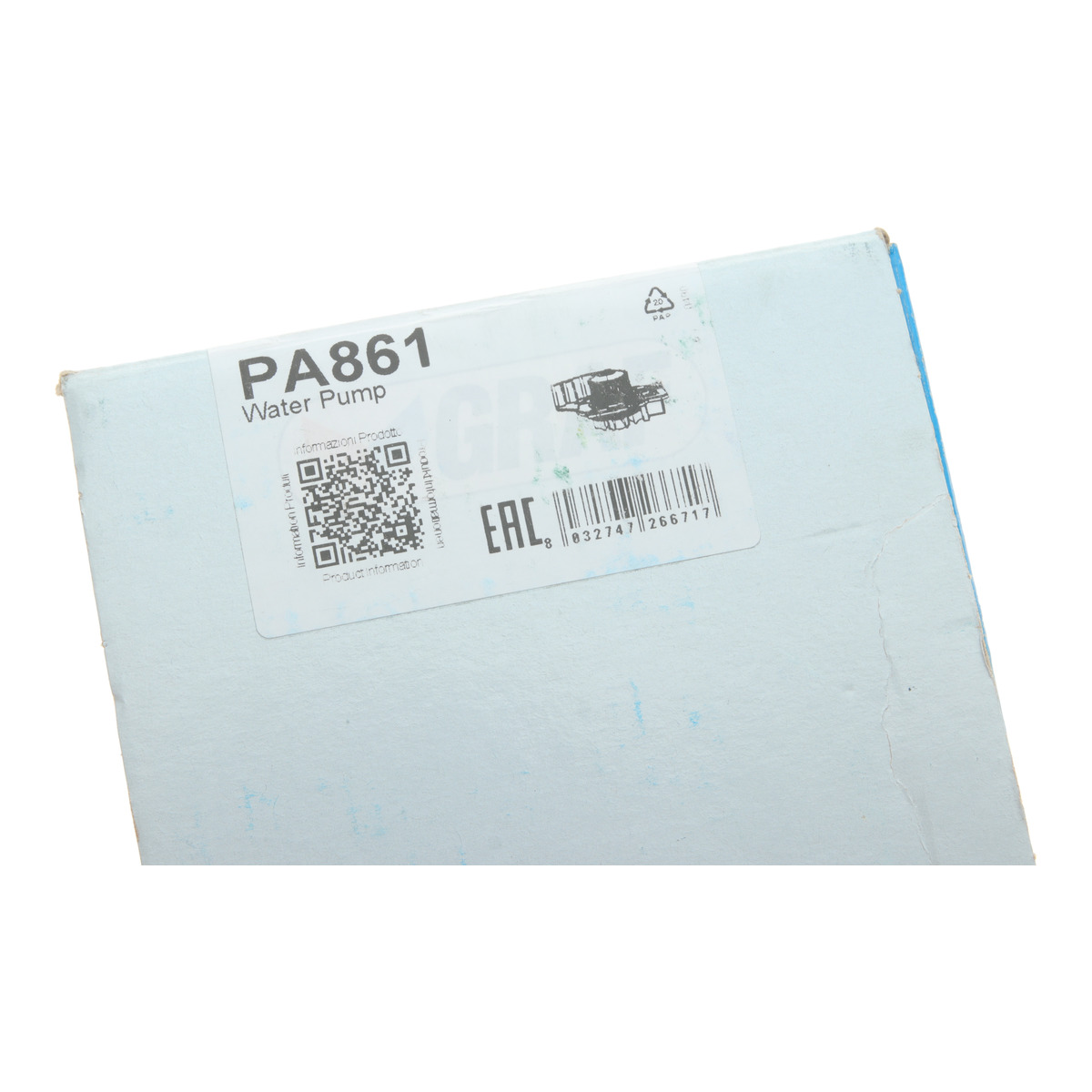 Помпа води Citroen C4-C8/Jumpy 2.0-2.2HDi/Fiat Scudo 2.0D/Ford Focus 2.0TDCI 01- (19z)(B/B)(8лоп) GRAF