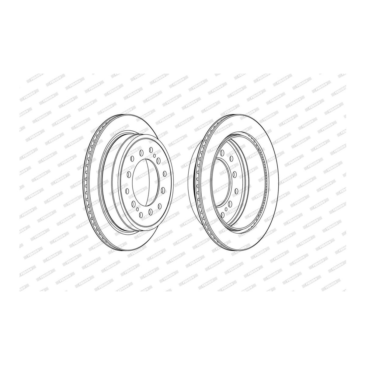 Комплект гальмівних дисків (2 шт) задн лів/прав LEXUS GX, TOYOTA 4 RUNNER V, FJ CRUISER, FORTUNER, LAND CRUISER, LAND CRUISER PRADO 2.7-4.6 01.06-